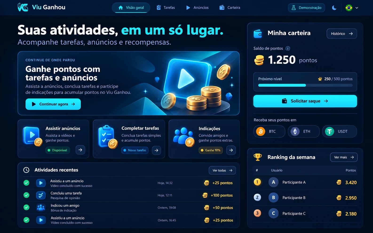 Viu Ganhou